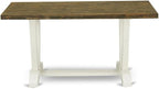 East West Furniture VT076 V-Style Modern Dining Table - a Rectangle Kitchen Table Top with Stylish Legs, 36x60 Inch, Multi-Color