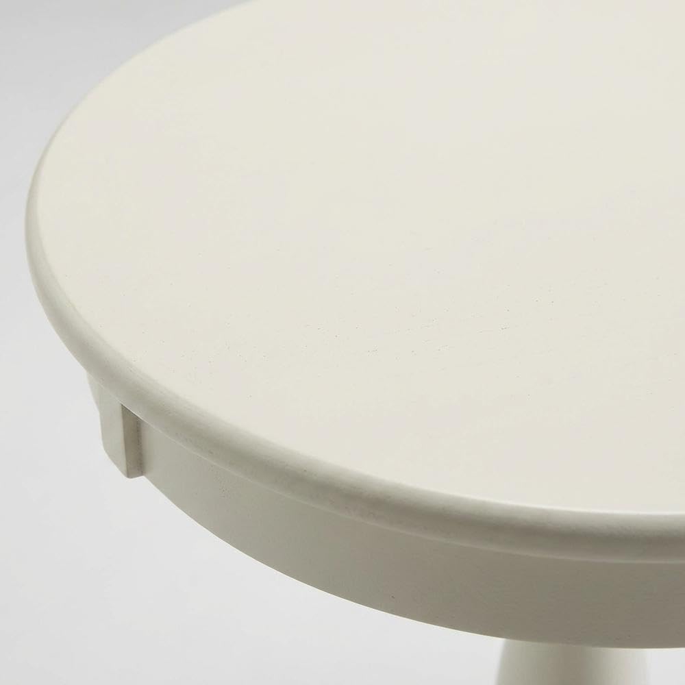 Furnifact White, Accent Side Table, Wood Engineered Wood Construction, Durabl...