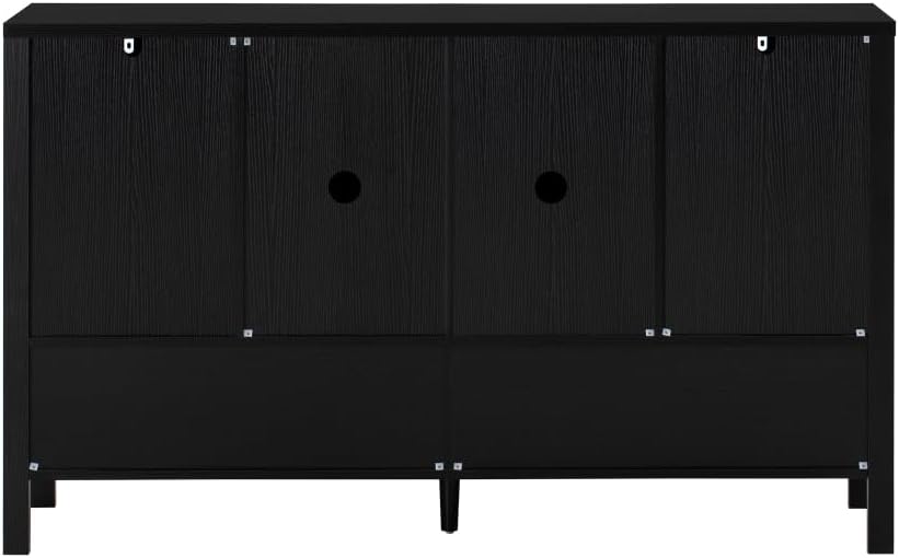 U_STYLE 55.1''Storage Sideboard with 4-Doors,Multi Functional Buffet ...
