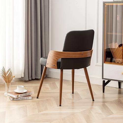 Dining Room Chairs,Mid Century Modern Kitchen Chairs,Upholstered Faux Leather...