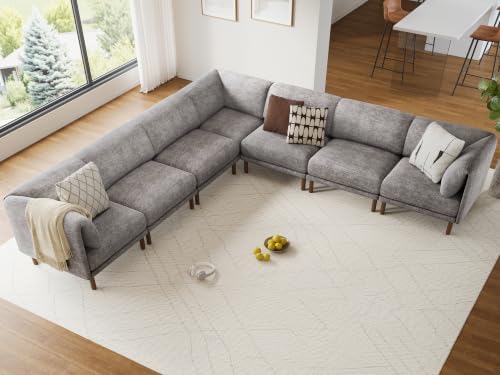Cloud Sectional Couches for Living Room,Modular Sectional Sofa,Grey | V-Shape...