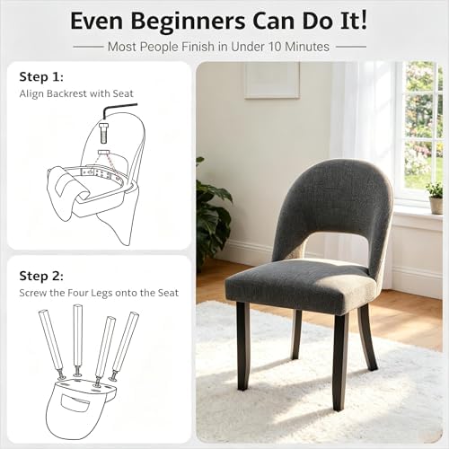 Dining Chairs Set of 2, Upholstered Kitchen & Dining Room Chairs