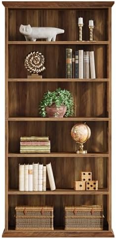 Tribesigns 6-Tier Bookshelf, 75-Inch Tall Bookcase, Large Bookshelves and Boo...