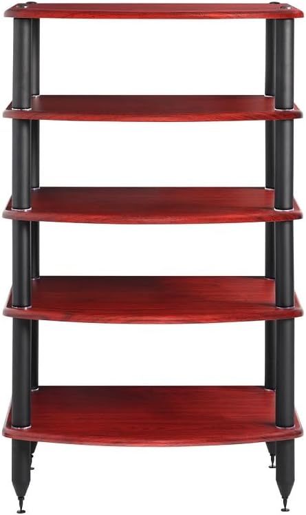 Pangea Audio Vulcan Five Shelf Audio Rack, Media Stand, and Components Cabine...