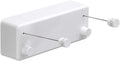 BESy Retractable Clothesline ABS case+Aluminum Dryer with Adjustable Stainless Steel Double Rope String Hotel Style Heavy Duty,Wall Mounted Method, 13.8 Feets,White