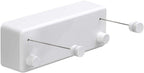 BESy Retractable Clothesline ABS case+Aluminum Dryer with Adjustable Stainless Steel Double Rope String Hotel Style Heavy Duty,Wall Mounted Method, 13.8 Feets,White