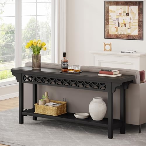 Tribesigns 70.8-Inch Solid Wood Long Console Table, Farmhouse Entryway Table ...