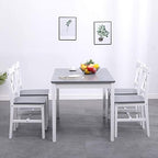 SogesHome 42.52'' Dining Table Set with 4 Chairs, 5-Piece Modern Chic Design, Premium Construction, Versatile Functionality, Easy Assembly, Gray and White Finish, Grey