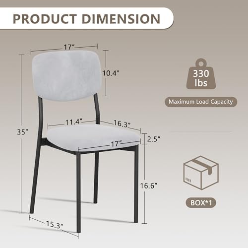 Einhomn Upholstered Dining Chairs Set, Modern Stackable Dining Room Chairs wi...