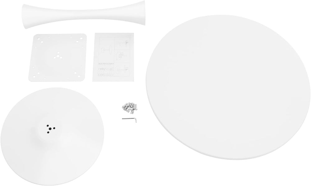 31.5 Inch Round Dining Table for 3 Person, Modern Minimalist Space-Saving Cir...