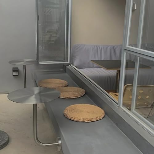 Wall-Mounted Stainless Steel Round Table, Space-Saving Hanging Table for Dini...