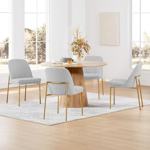 CHITA Modern Dining Chairs Set of 2, Upholstered Dining Chair, Light Gray