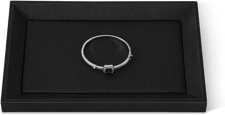 Jewelry Display, Leather Tray,Premium Black Jewelry Tray,Mens Jewelry Tray For Watch,Necklace,Ring