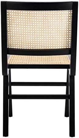 Safavieh Couture Hattie 19-inch Black and Natural Rattan Dining Chair (Set of 2)
