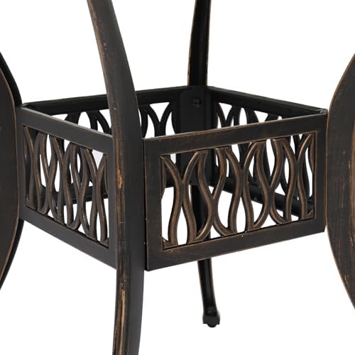 VINGLI 5 Pieces Outdoor Patio Dining Set, Cast Aluminium Patio Furniture Set ...