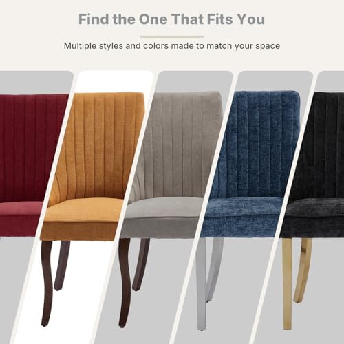 Upholstered Dining Chairs Set of 6, High Back Side Chairs for Kitchen and Din...