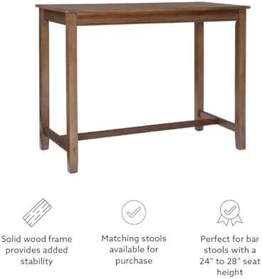 Linon Claridge Rustic Wood 36 inch Height Pub Table