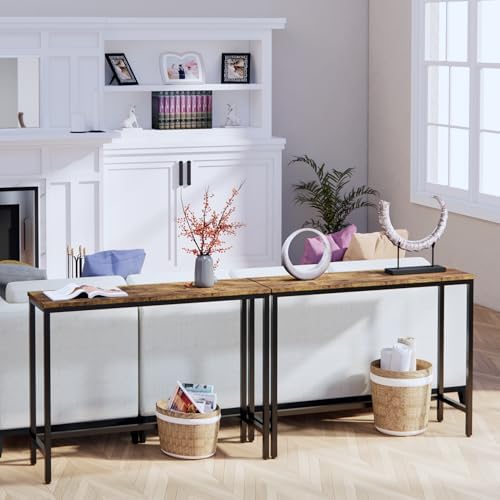 Timberer 39.4” Console Table Hallway Entrance Table Sofa Table Behind Couch |...