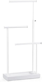 SRIWATANA Jewelry Organizer Stand, Extra Tall Jewelry Display Necklace Holder, Gift Idea (White)