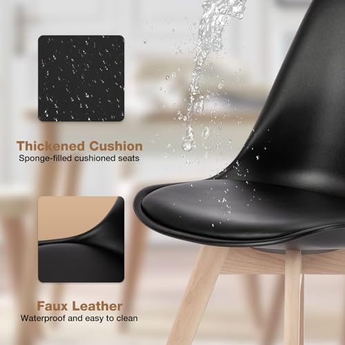 OLIXIS Dining Chairs Set of 4, PU Leather Accent Chairs for Living Room