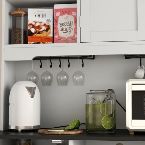 68"Tall Kitchen Pantry Storage Cabinet with Charging Station, Door &...