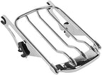 XFMT Motorcycle Chrome Detachable Two-Up Luggage Rack for Air Wing Harley Touring Road King Street Glide Road Glide Electra Glide 2009-Later