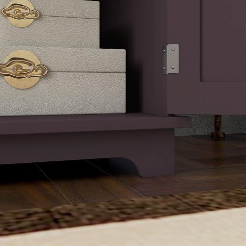 HOMCOM Sideboard Buffet Cabinet Solid Wood Countertop Coffee