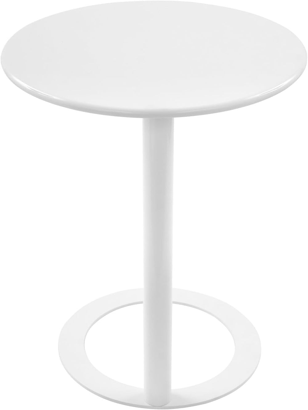 C-Shaped Round End Table for Couch, Mental Side Table Sofa Tables Slide Under...