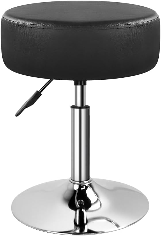 WKWKER Adjustable Vanity Stool for Makeup Room Swivel Makeup Stool Small Roun...