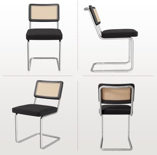 Rattan Dining Chairs, Velvet Fabric Dining Chairs Set of 4