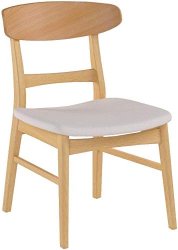 Christopher Knight Home Idalia Dining Chairs, 2-Pcs Set, Light Beige / Oak Fi...