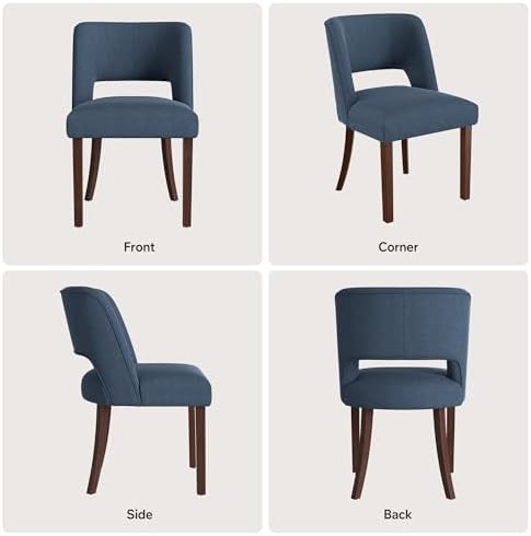 Dining Chairs Set of 2,Modern Dining Room Chairs with Thick Cushions,Linen Up...