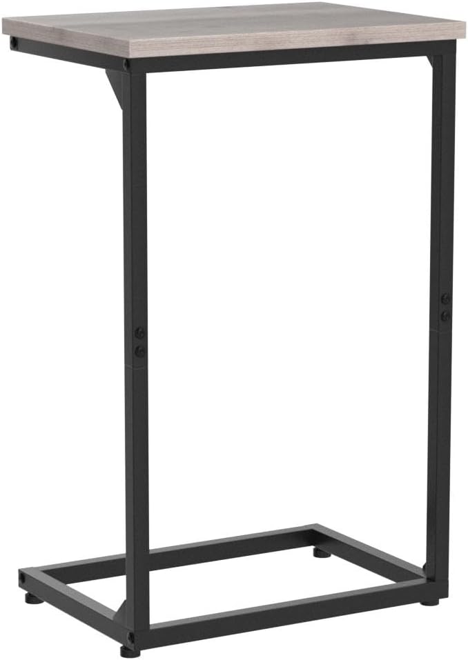 AMHANCIBLE C Shaped End Tables Set of 2, Couch Side Tables that Slide Under S...