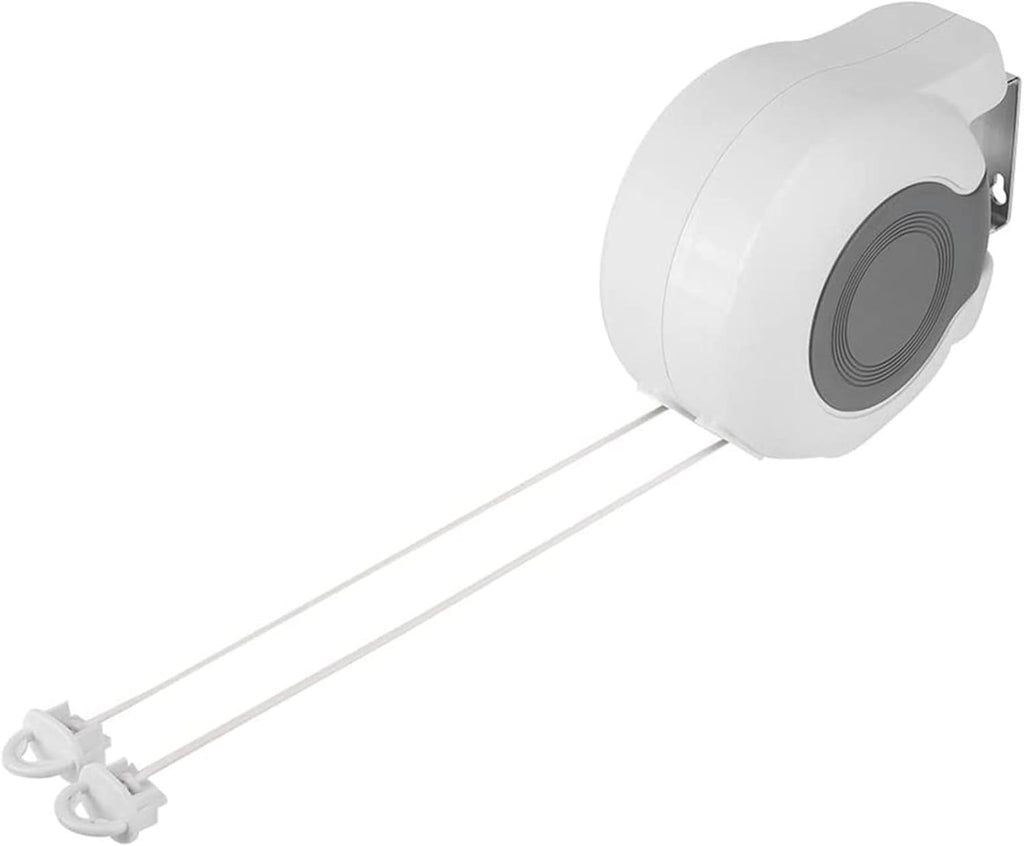 Durable Wall Mounted Retractable Clothes Line Washing Line Indoor Outdoor Double Drying Tool for Balconies and Small Gardens ABSPVC Black