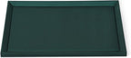 Flat Tray For Jewelry, Premium Green Leather Jewelry Tray, Large Jewelry Display Tray For Watch, Necklace, Ring, Pendants