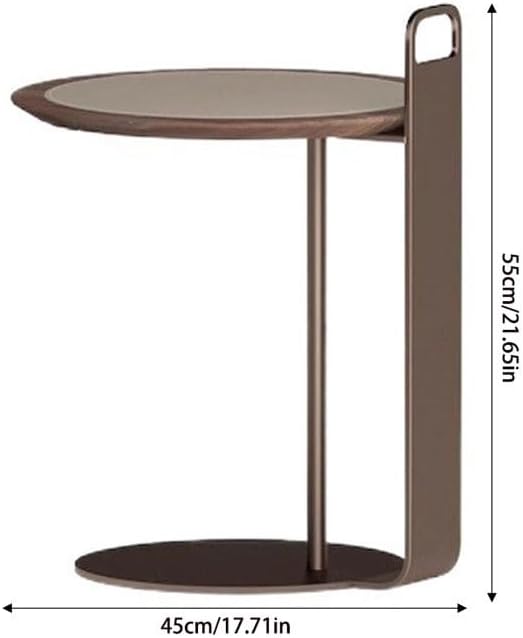 Living Room Sofa Side Table Tea Light Luxury Home Bedroom Saddle Leather Stor...