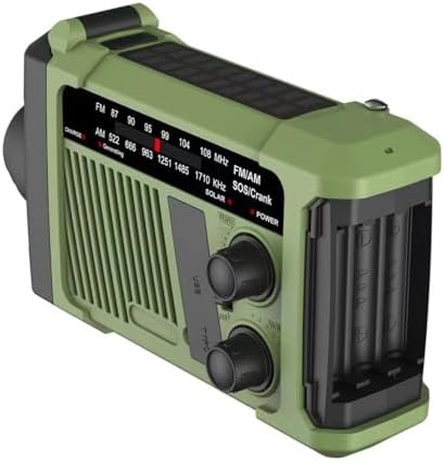 Weather Radios Portable AM FM for Work, Emergency Outdoor Radio Solar/Hand Cr...