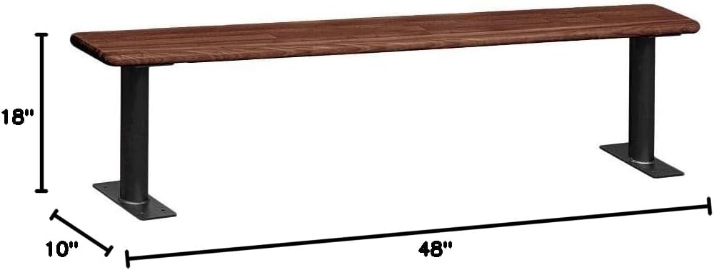 Salsbury Industries Wood Locker Benches, 48-Inch, Dark Finish