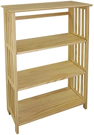 Casual Home Soho Manhattan 4-Shelf Folding Bookcase 26"" Wide - Nat...