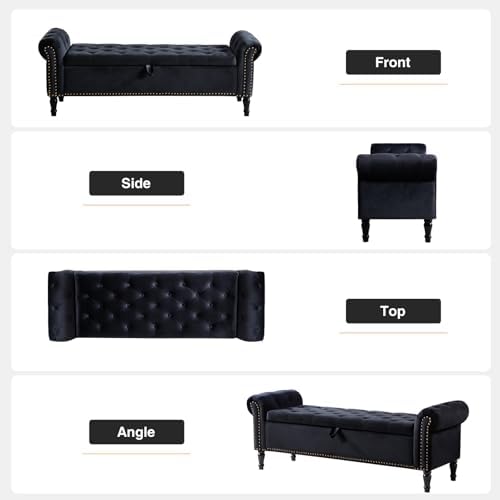 67'' End of Bed Storage Bench King Size, Storage Bench for Bedroom En...