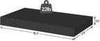 HOOBRO Floating Shelves for Wall, Wall Mounted Shelf Set of 2, 15.7" Hanging Shelf with Invisible Brackets, for Wall in Bathroom, Bedroom, Toilet, Kitchen, Living Room, Office, Black BK40BJ01
