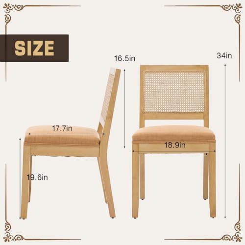 SoarFlash Kitchen French Dining Chairs Set of 4, Vintage Dining Chairs with R...