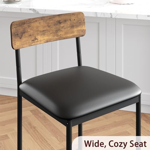 IDEALHOUSE Dining Table Set for 2, Counter Height Kitchen Table and Chairs, B...