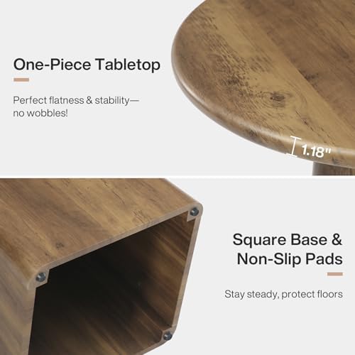 Tribesigns 31.5-Inch Round Dining Room Table for 2-4, Farmhouse Small Kitchen...