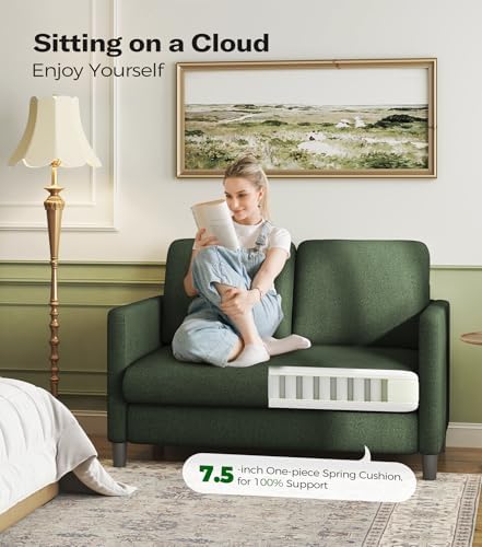Welzona Loveseat, 51" Small Couch, Teddy Love Seat, Small Loveseat Sofa ...