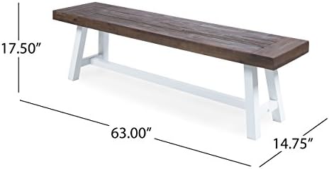GDFStudio Cassie Outdoor Modern Industrial 3 Piece Acacia Wood Picnic Dining ...