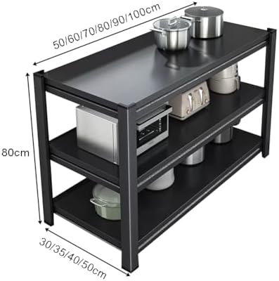 Multifunctional Microwave Stand Kitchen Counter Shelf Heavy Duty Metal Shelvi...