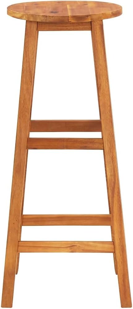 vidaXL Bar Chairs 2 pcs Solid Acacia Wood