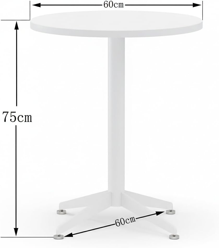 Small Round Pedestal Dining Table for 2-23.6" Modern White Kitchen Table...