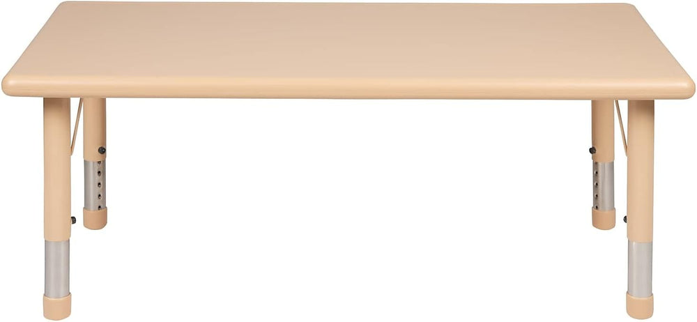 Flash Furniture 48x24 in Plastic Rectangular Activity Table, Natural